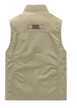 İçi Fileli Krem Renk Outdoor Yazlık Yelek