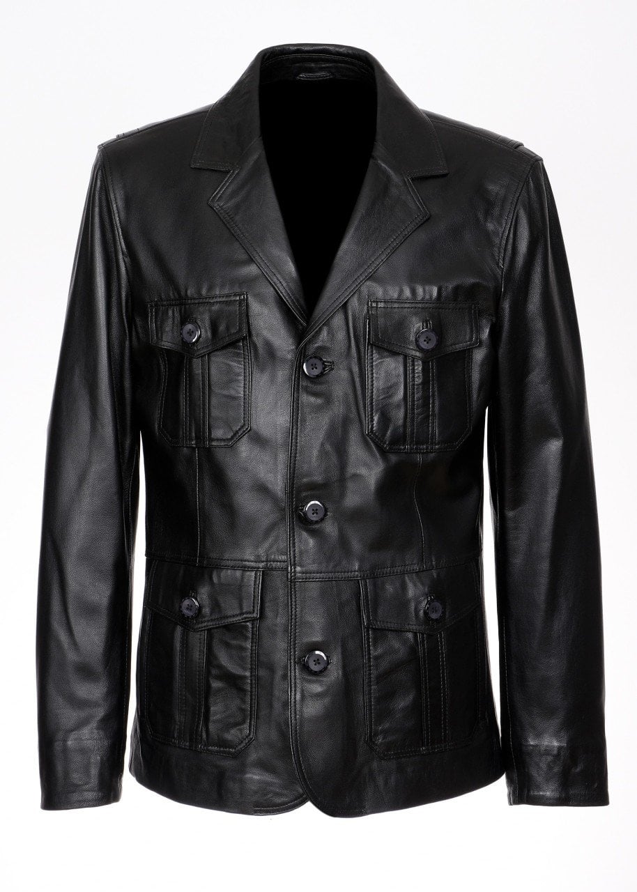 Safari Model Siyah Renk Klasik Ceket