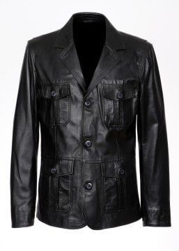 Safari Model Siyah Renk Klasik Ceket