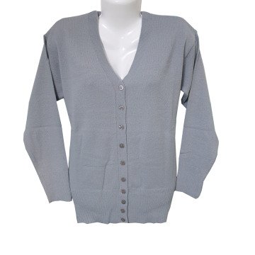 Kardelen Kumaş Cepsiz Model Triko Hırka