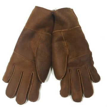 Taba Renk Komple Koyun Kürklü Bayan Eldiven