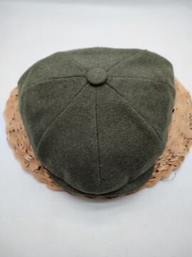 Erkek Klasik Kasket Sekiz Parça Haki Renk