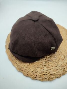 Erkek Klasik Kasket Sekiz Parça Kahve Renk