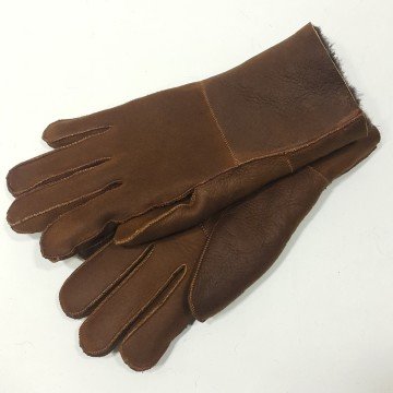 Taba Renk Komple Koyun Kürklü Erkek Eldiven