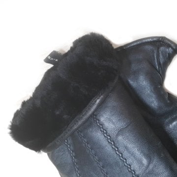 Siyah Komple Koyun Kürklü Erkek Eldiven