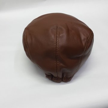 Klasik Kesim Deri Kasket Tek Parça Deri