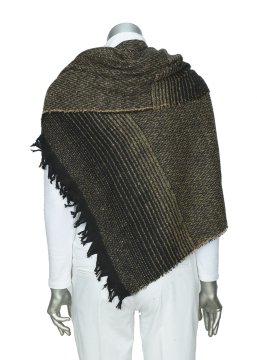 Sarı Renk Balık Sırtı Model Şal