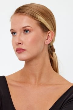 Türk Bayrağı Model Gümüş Küpe