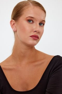 Türk Bayrağı Model Gümüş Küpe