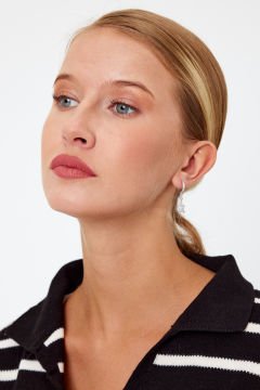Kurbağa Model Gümüş Küpe
