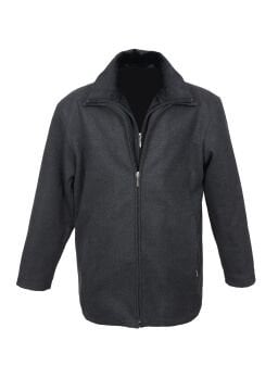 Çift Yakalı Kışlık Kaşe Kumaş Erkek Kaban Füme Renk